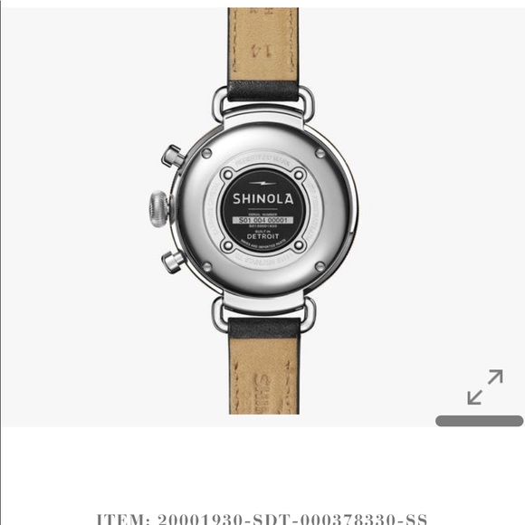 Shinola Accessories - Shinola chrono watch black leather strap